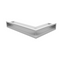 Kratki Eckluftleiste 45S links | 600x400 mm Winkel x 90 mm | weiß