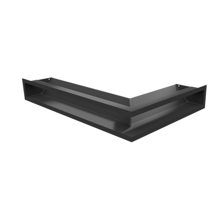 Kratki Eckluftleiste 45S links | 600x400 mm Winkel x 90 mm | schwarz