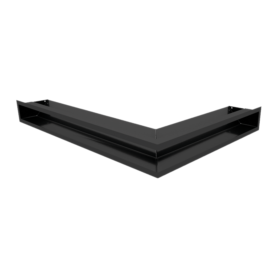 Kratki Eckluftleiste 45S links | 766x547 mm Winkel x 90 mm | schwarz