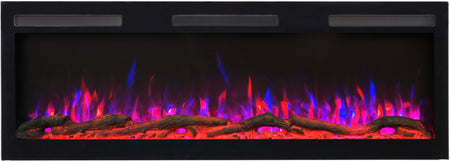 Aflamo Elektrokamin Majestic Pro 107 blau-rot mit Holz | klimaworld.com