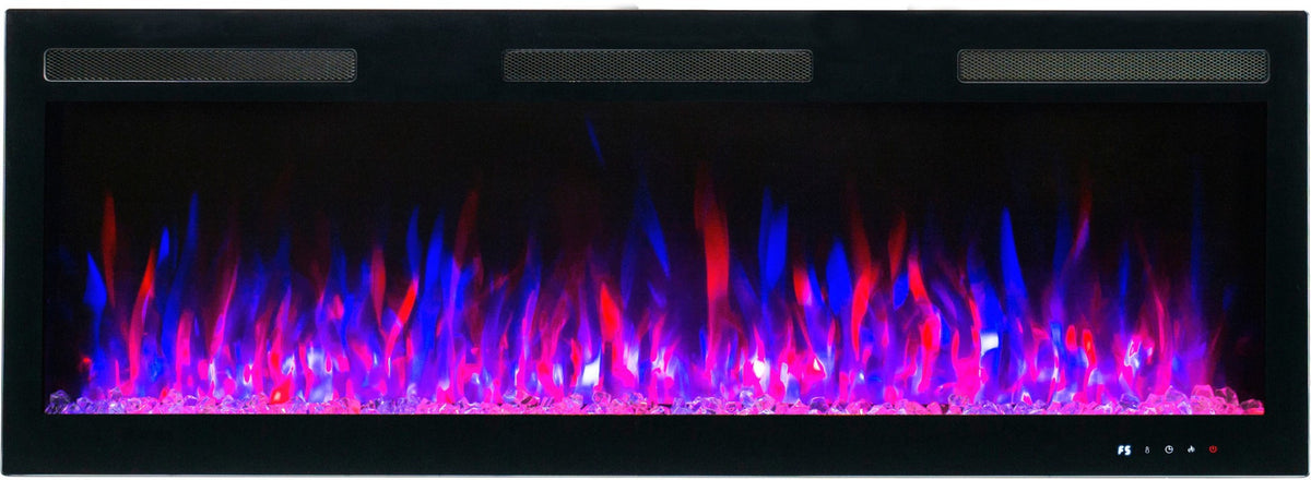 Aflamo Elektrokamin Majestic Pro 107 blau-pink mit Kristallen | klimaworld.com