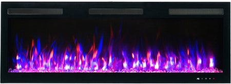 Aflamo Elektrokamin Majestic Pro 128 blau-rot mit Kristallen | klimaworld.com