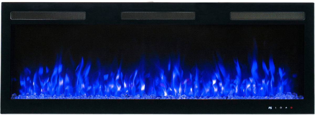 Aflamo Elektrokamin Majestic Pro 153 blau mit Kristallen | klimaworld.com