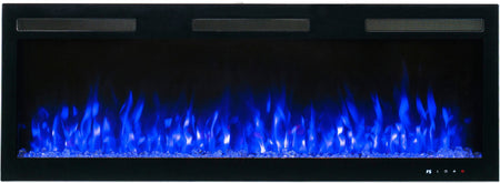 Aflamo Elektrokamin Majestic Pro 153 blau mit Kristallen | klimaworld.com