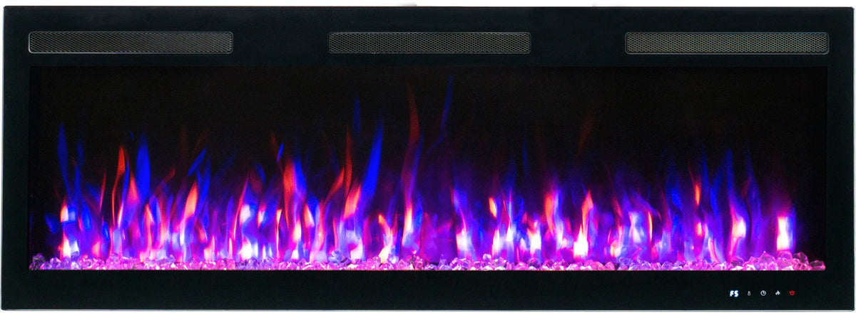 Aflamo Elektrokamin Majestic Pro 183 blau-rot mit Kristallen | klimaworld.com
