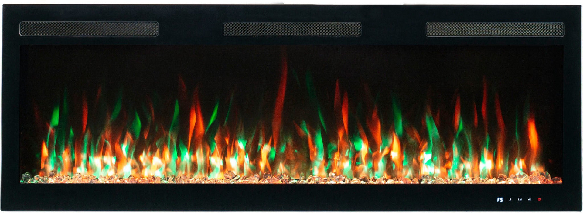 Aflamo Elektrokamin Majestic Pro 183 orange-grün mit Kristallen | klimaworld.com