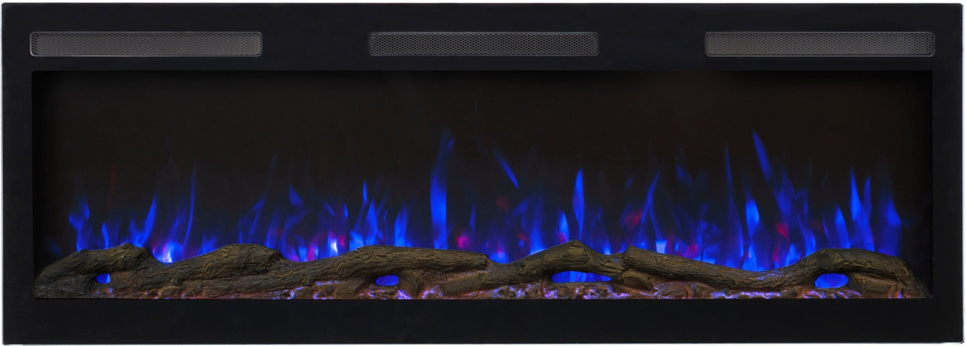 Aflamo Elektrokamin Majestic Pro 183 blau mit Holz | klimaworld.com