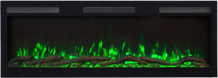 Aflamo Elektrokamin Majestic Pro 183 grün mit Holz | klimaworld.com