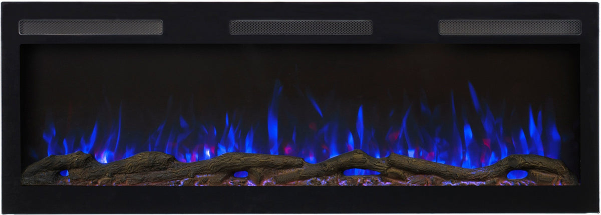 Aflamo Elektrokamin Majestic Pro 213 blau mit Holz | klimaworld.com