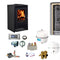 Wassergeführter Kamin Marbella Compact Schwarz | Komplettset Hygiene 12 kW