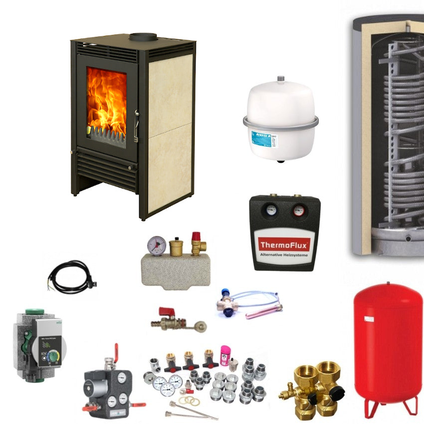 Kamin Marbella Compact I | 12 kW | Hygienespeicherset