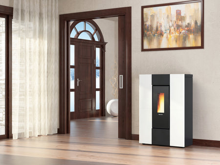 Extraflame Pelletofen Marilena Plus AD | Ambientebild weiss