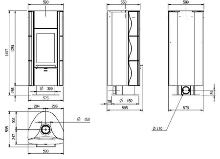 Holzofen Serie Carillon La Nordica Carillon 7kW