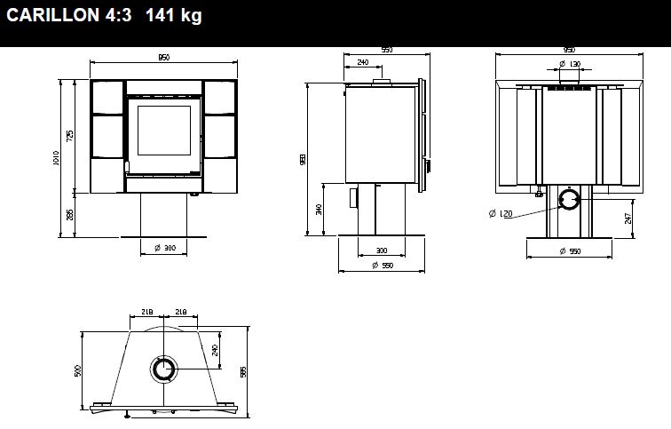 Holzofen Serie Carillon La Nordica Carillon Flat 6kW