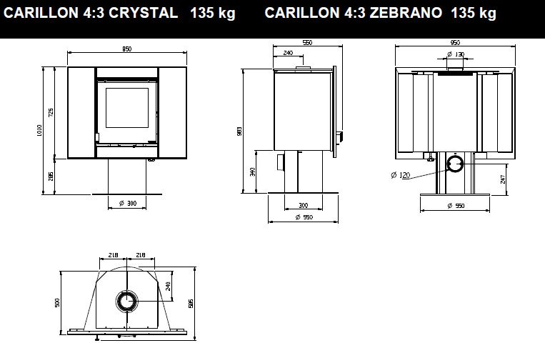 Holzofen Serie Carillon La Nordica Carillon Flat 6kW