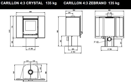Holzofen Serie Carillon La Nordica Carillon Flat 6kW