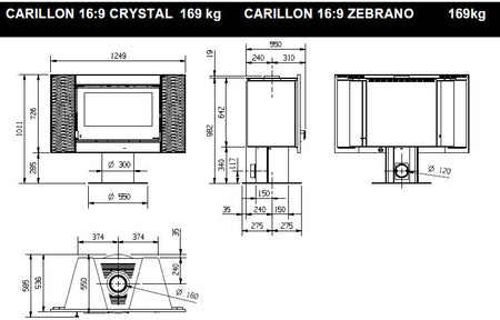 Holzofen Serie Carillon La Nordica Carillon Flat 9kW