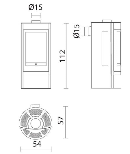 Kaminofen Elle 6 kW Edilkamin Luftheizer