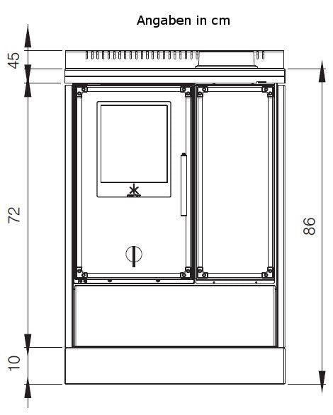 Holzherd Beistellherd KE60W KitchenKamin 
