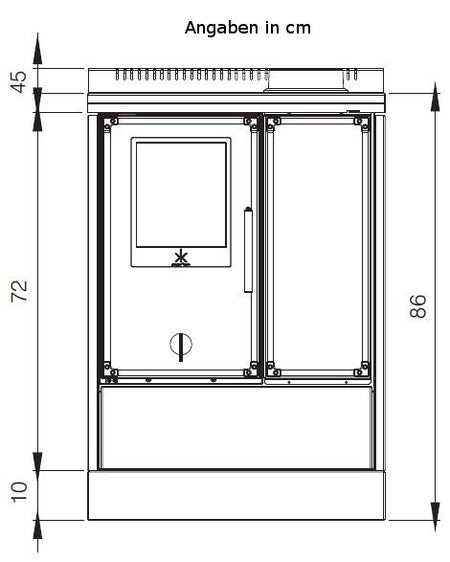 Holzherd Beistellherd KE60W KitchenKamin 