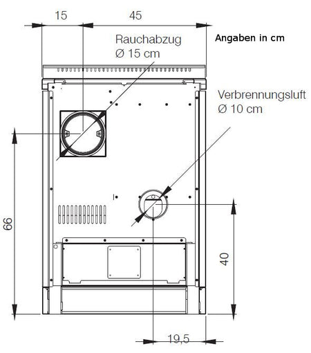 Holzherd Beistellherd KE60W KitchenKamin 
