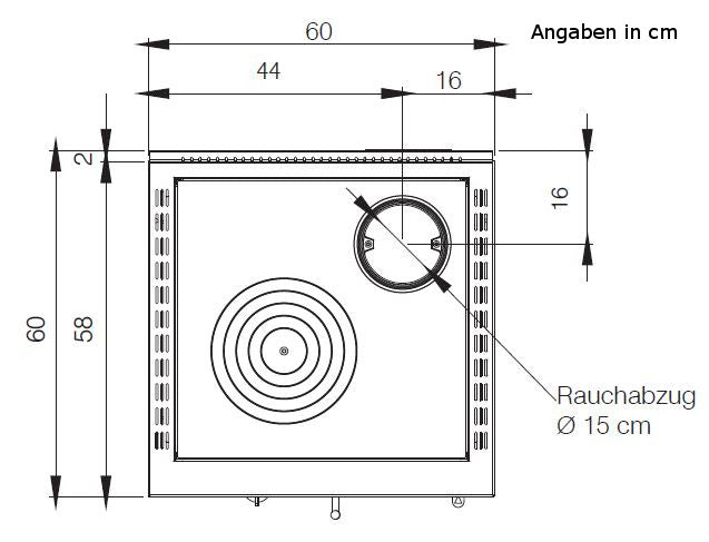 Holzherd Beistellherd KE60W KitchenKamin 