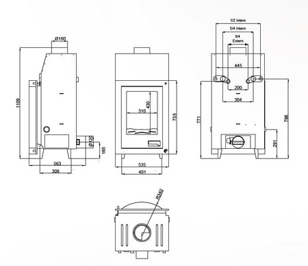 Kamin Wasserführend 12 kw Aquaflam Panorama