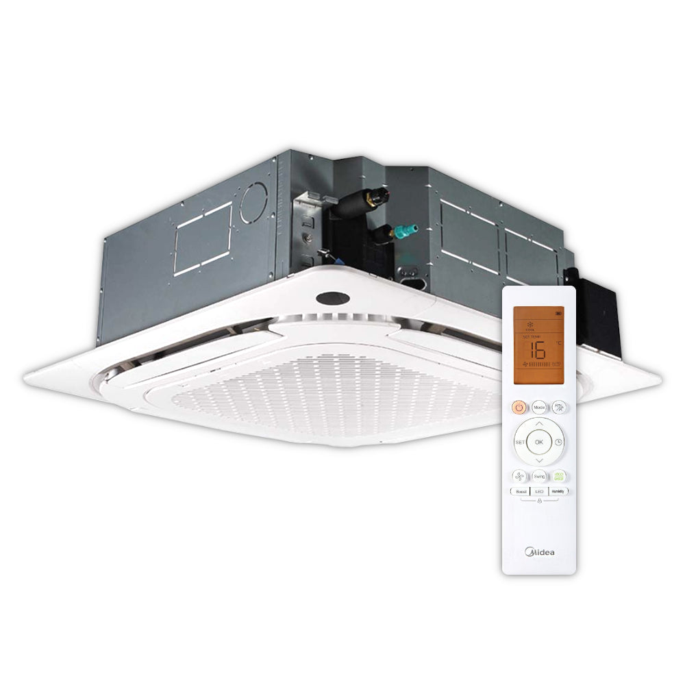 MIDEA Klimaanlage 4-Wege-Deckenkassette + Blende und Fernbedienung | klimaworld.com