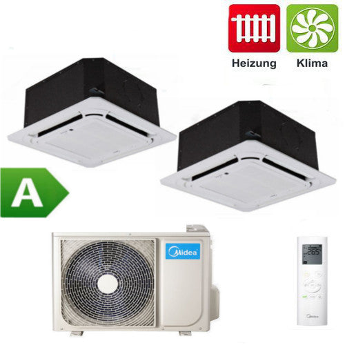 Midea Multisplit Deckenkassetten Set 2M-46K mit 2 Kassetten MMCAD-20IU