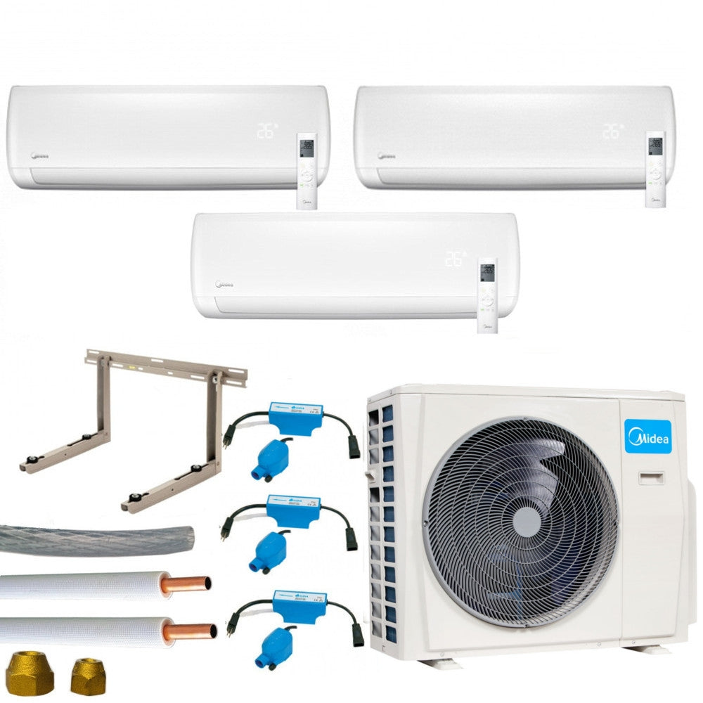 Klimaanlage Komplettset Multisplit Midea Wandgeräte 1x2,7kW /1x3,5kW/1x5,3kW 