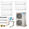 Klimaanlage Komplettset Multisplit Midea Wandgeräte 5x2,6kW