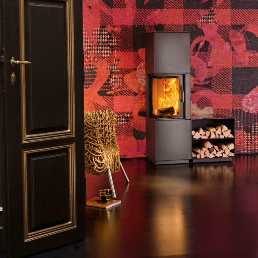Austroflamm | Designkamin | Minh | Image Image mit Anbaubox klein rechts