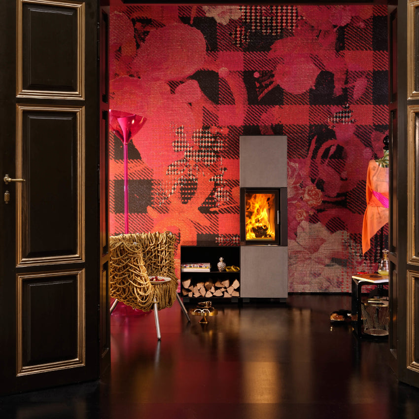 Austroflamm | Designkamin | Minh | Image Image mit Anbaubox klein links | terra