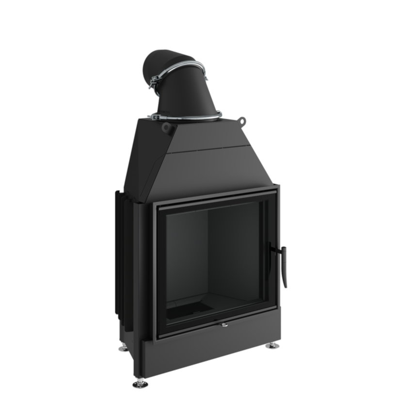Spartherm Kamineinsatz Mini S RLU | 7 kW | Selbstschließende Tür Innenverkleidung schwarz