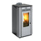 KALOR Pelletkamin | Perfecta Acciaio Miriam 10 | 7,8 kW | Grau