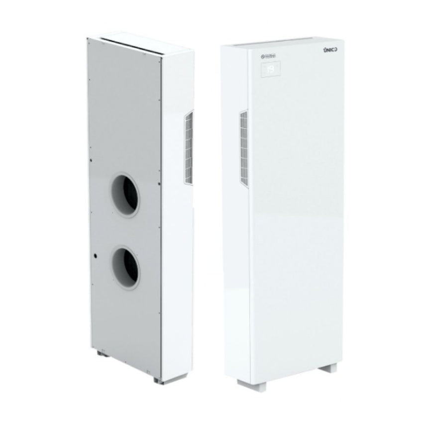 UNICO TOWER inverter 12HP Vorderansicht + Rückansicht