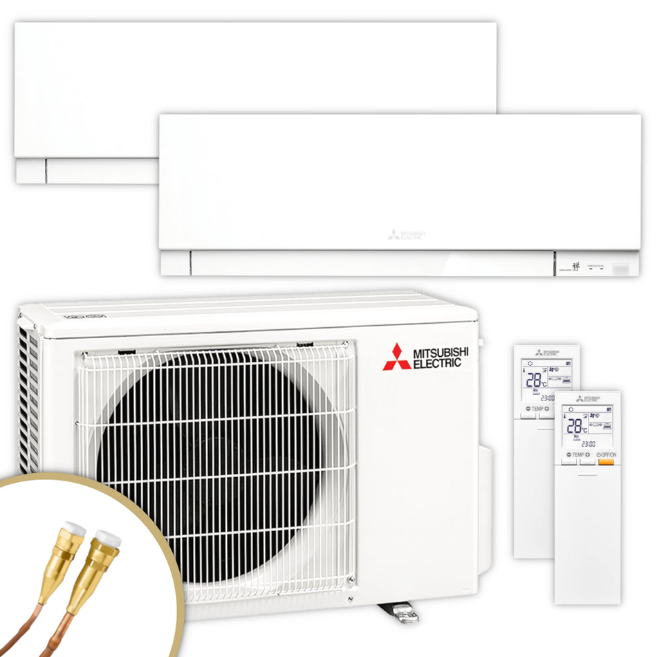 Mitsubishi Multisplit Klimaanlage Set MSZ-EF | 2,5 kW + 2,5 kW | White | klimaworld.com