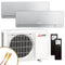 Mitsubishi Multisplit Klimaanlage | MSZ-EF | 2x 2,5 kW | Silver | Quick-Connect
