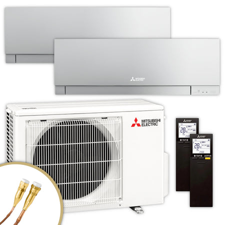 Mitsubishi Multisplit Klimaanlage Set MSZ-EF | 1,8 kW + 2,5 kW | Silver | klimaworld.com