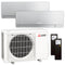 Mitsubishi Multisplit Klimaanlage Set | MSZ-EF | 2,5 kW + 3,5 kW | Silver