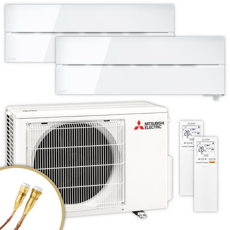 Mitsubishi Multisplit Klimaanlage MSZ-LN | 1,8 kW + 2,5 kW | Natural White | klimaworld.com