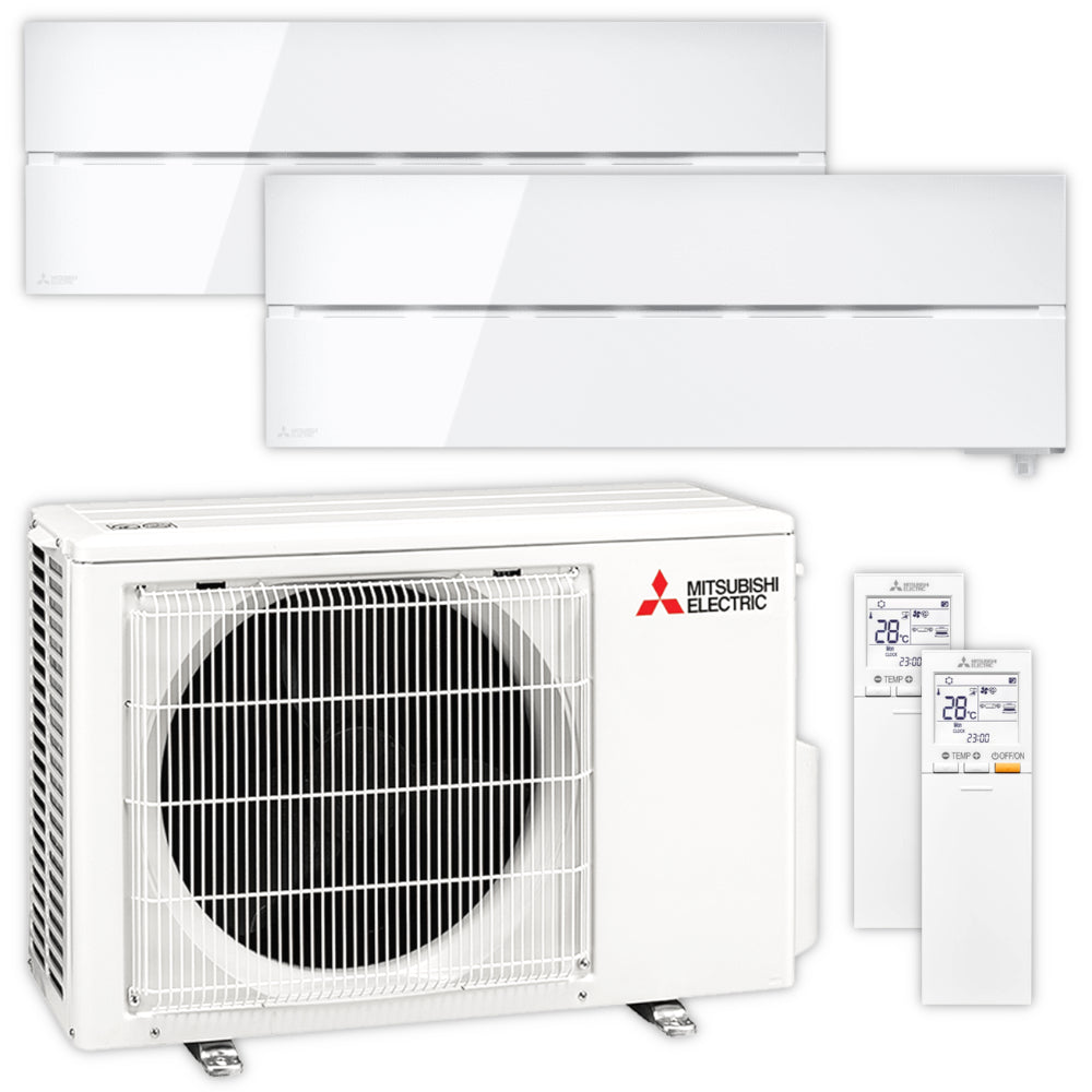 Mitsubishi Multisplit Klimaanlage Set MSZ-LN | 1,8 kW + 2,5 kW | Natural White | klimaworld.com