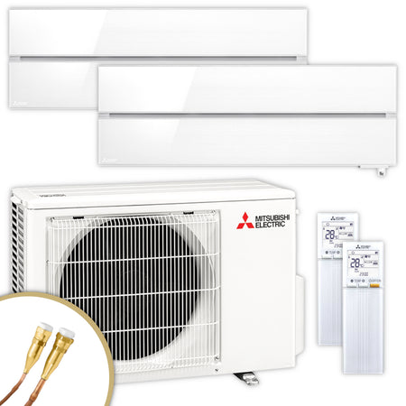 Mitsubishi Multisplit Klimaanlage Set MSZ-LN | 2,5 kW + 3,5 kW | Pearl White | klimaworld.com