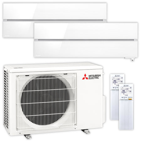 Mitsubishi Multisplit Klimaanlage Set MSZ-LN | 2,5 kW + 2,5 kW | Pearl White | klimaworld.com