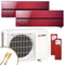 Mitsubishi Multisplit Klimaanlage | MSZ-LN | 2,5 kW + 3,5 kW | Ruby Red | Quick-Connect
