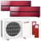 Mitsubishi Multisplit Klimaanlage Set | MSZ-LN | 1,8 kW + 2,5 kW | Ruby Red