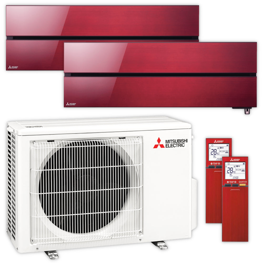 Mitsubishi Multisplit Klimaanlage Set MSZ-LN | 1,8 kW + 2,5 kW | Ruby Red | klimaworld.com