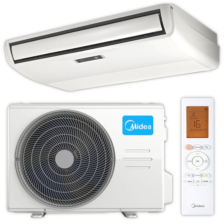 Midea Klimaanlage Flextruhengeraet MUEU2-18HRFNX(GA) Set mit Innengeraet, Aussengeraet mit Ventilator und weisser Fernbedienung | Klimaworld.com