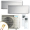 DAIKIN Multisplit Klimaanlage | Stylish | silber | 2,0 kW + 2,5 kW Quick Connect