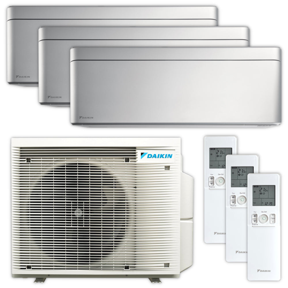 Daikin Stylish C-Serie Set mit drei Wandgeraeten, Aussengeraet, Fernbedienungen| Klimaworld.com